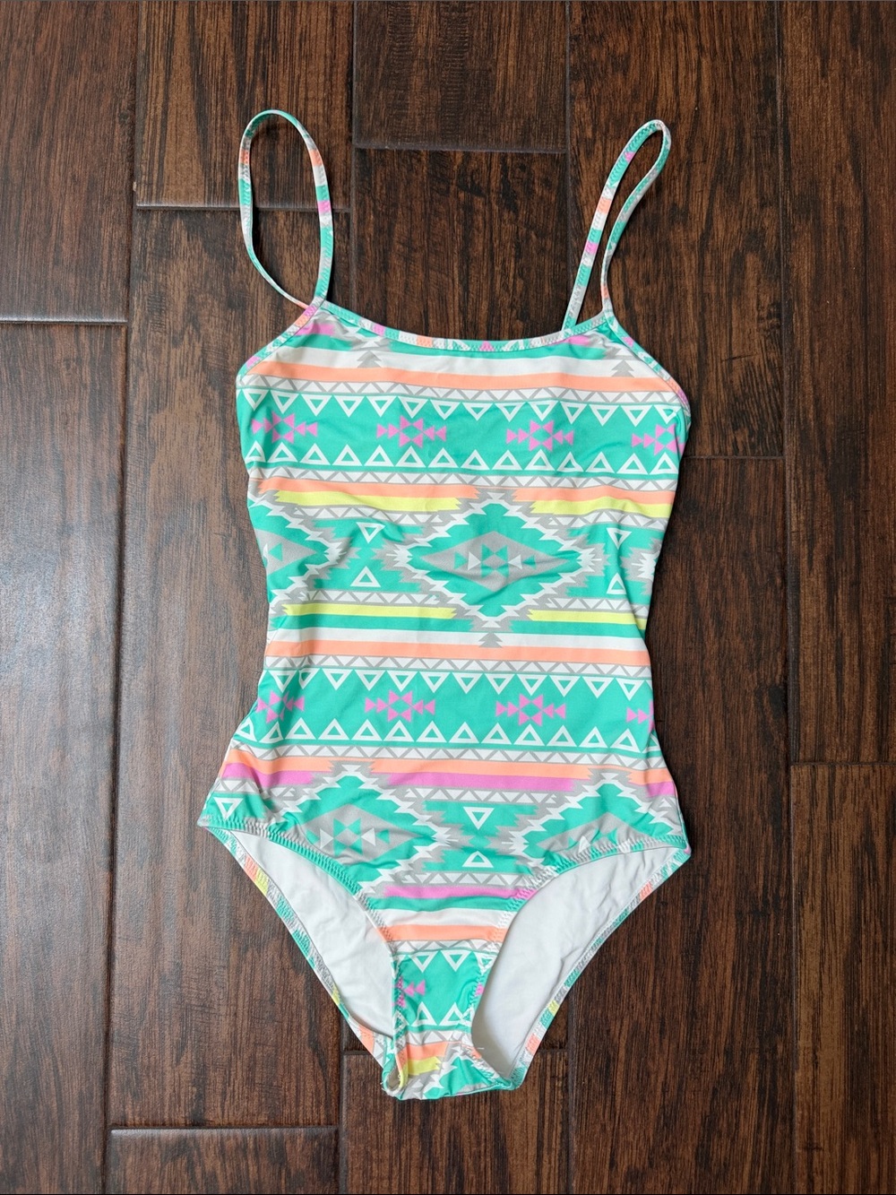 Chubbies Turquoise, Coral & Pink Patterned One-Piece Swim